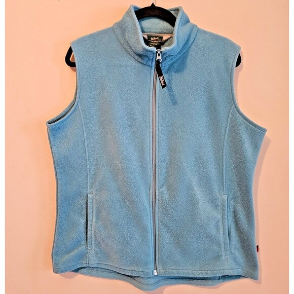 Woolrich Jackets & Blazers - Size L WOOLRICH Green Fleece Vest Zip Up Pockets Womens